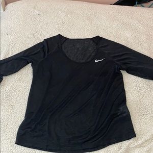 Black Nike dry fit 3/4 sleeve shirt